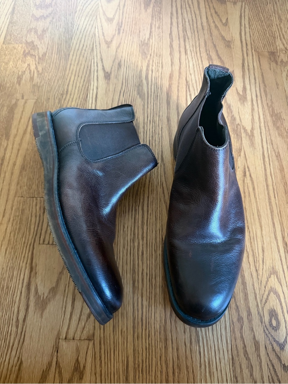Kenneth Cole Men's Dark Brown Leather Chukka Chelsea Boots